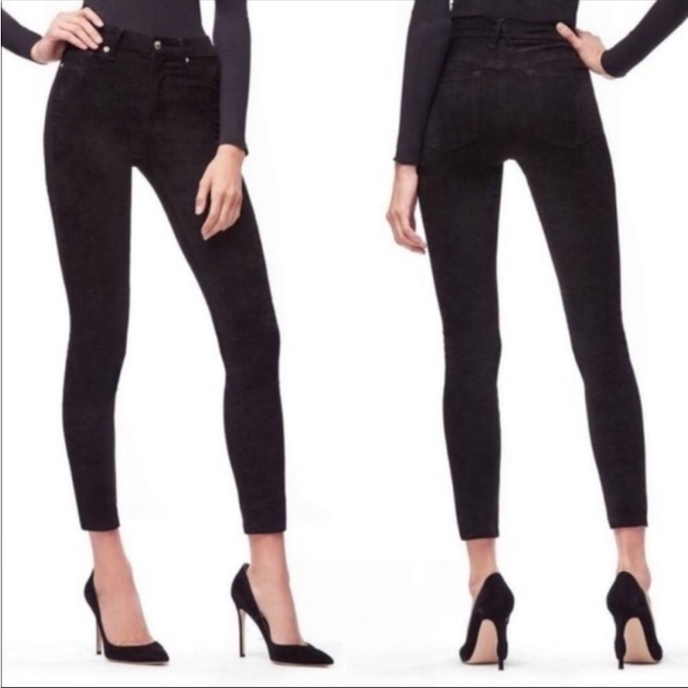 NWT Good American Good Legs Suede-Like